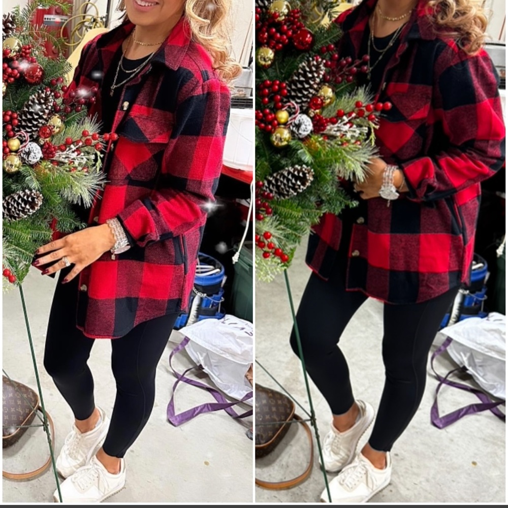 MY NEW FAVORITE ❤️Buffalo Red plaid shacket - Picture 2 of 13